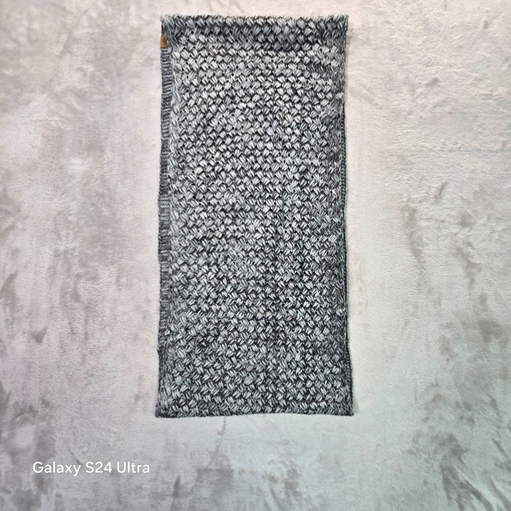 Bearpaw Infinity Scarf Womens One Size Gray Black Marled Cable Knit Neck Warmer